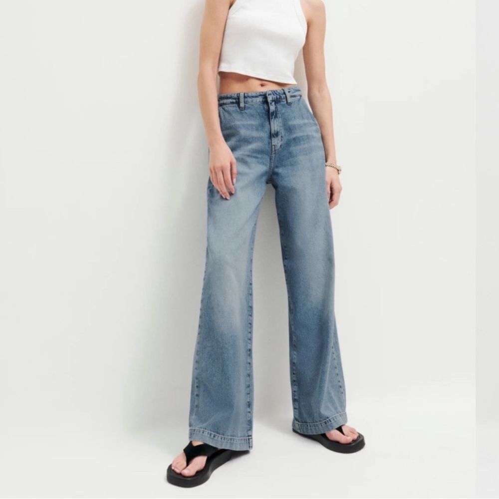 REFORMATION Tomas Super Wide Leg Slouch Trouser Jeans size 26